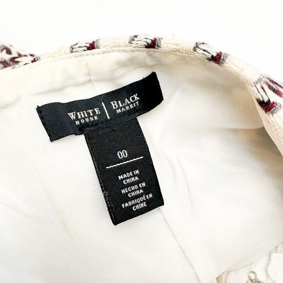 WHBM Patterned Houndstooth Skirt Size 00 - Picture 3 of 4